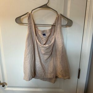 Tan linen tank top